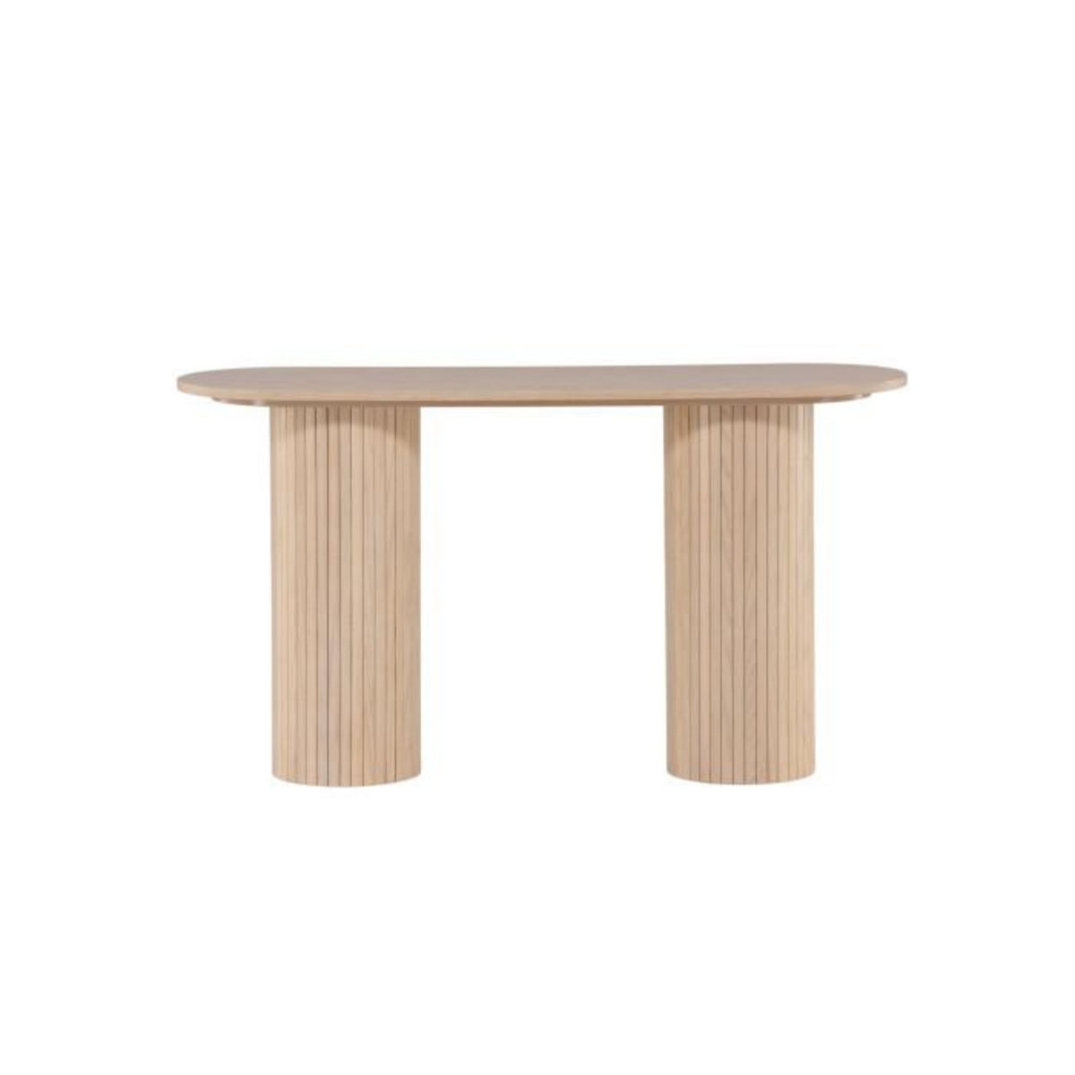Paris Prix Console Design Nervuré  Bianca  130cm Naturel