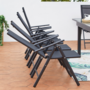 Voir la diapositive 6 : CONCEPT USINE Table de jardin extensible 10 fauteuils en alu et toile PVC BRESCIA