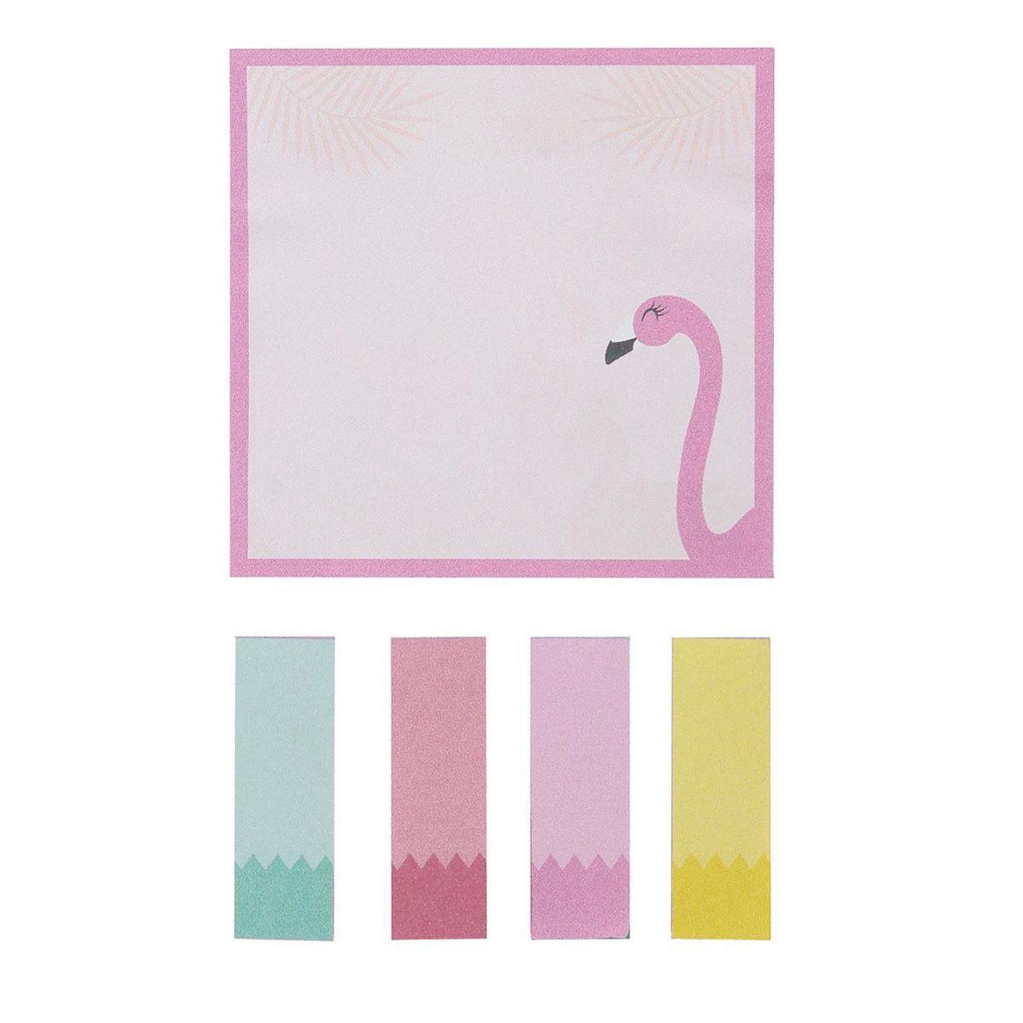The Home Deco Factory Notes repositionnables  flamant  20cm multicolore