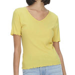 JACQUELINE DE YONG T-Shirt Jaune Femme JDY FRANSISKA. Coloris disponibles : Jaune