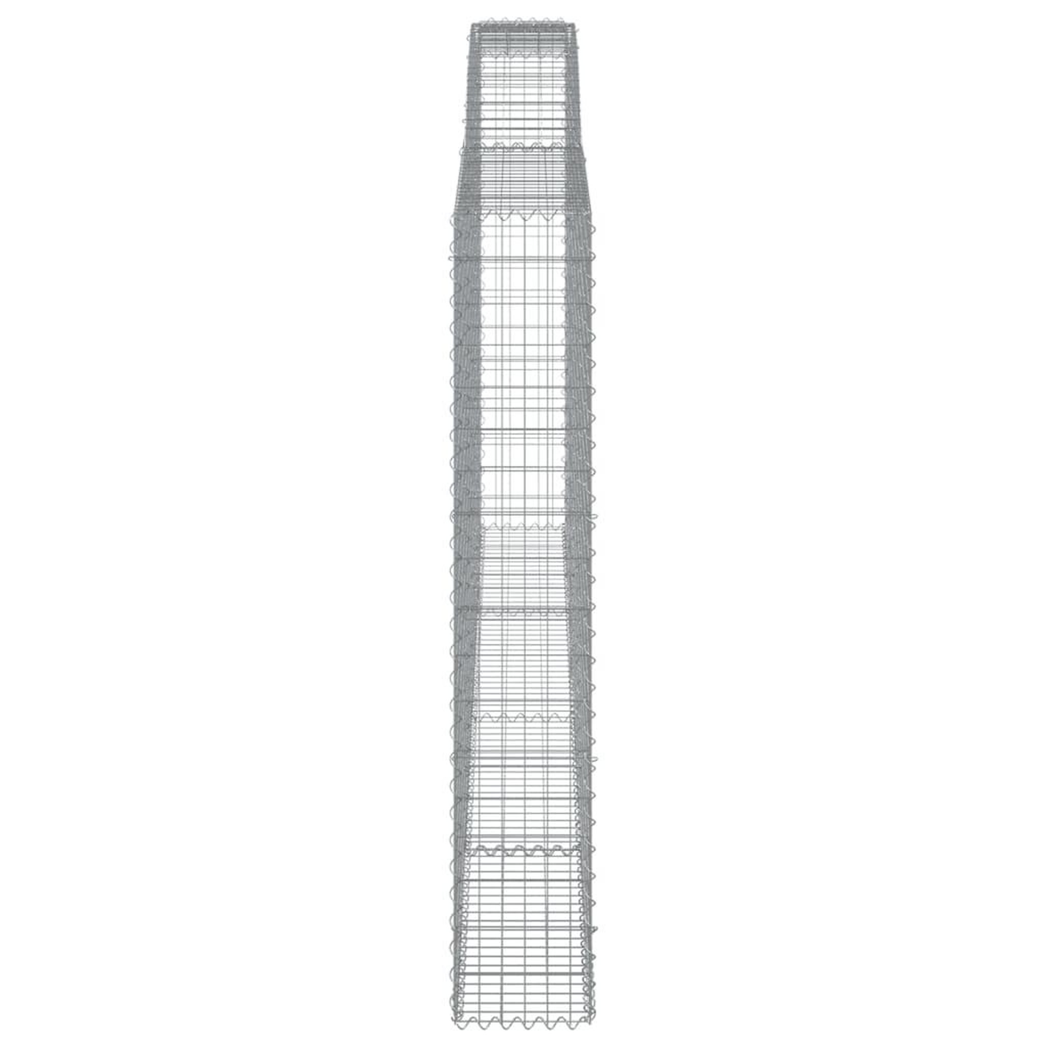 Voir la diapositive 5 : VIDAXL Paniers a gabions arques 15 pcs 400x30x180/200 cm Fer galvanise