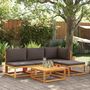 Voir la diapositive 3 : VIDAXL Canape de jardin sans accoudoirs coussins bois massif d'acacia