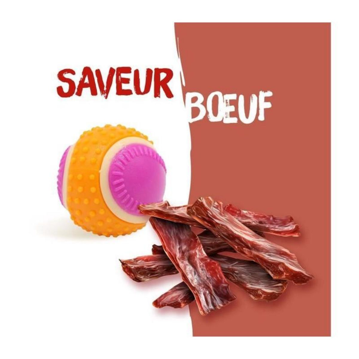AIME Balle pour chien - AIMÉ - 5 en 1 Saveur Boeuf