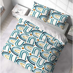 Home collection Parure housse de couette 100%polyester 72gsm arc en ciel. Coloris disponibles : Bleu