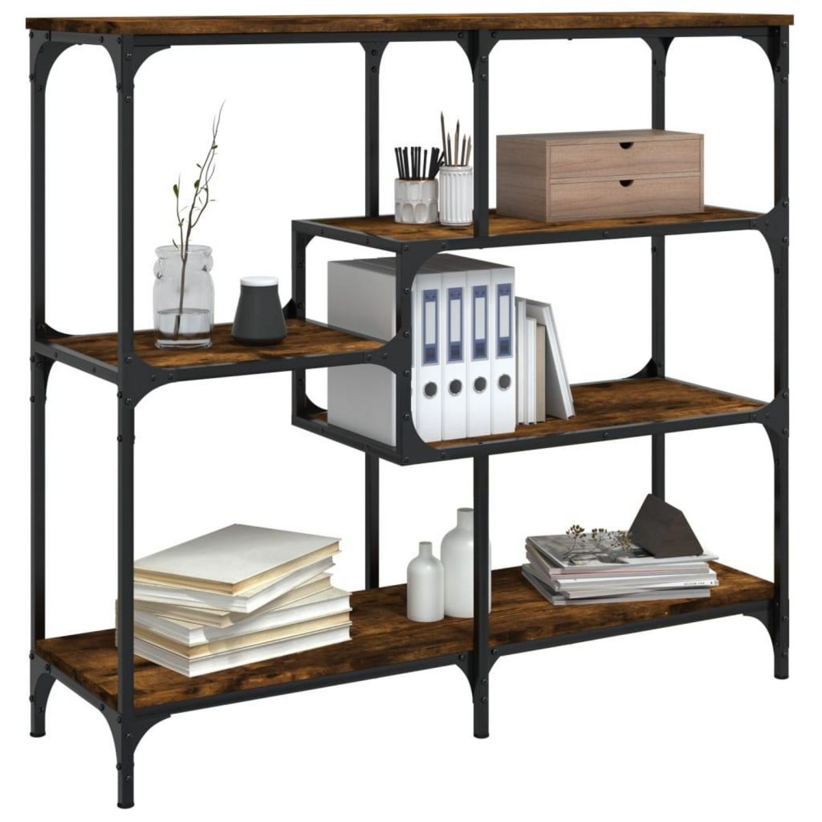 VIDAXL Table console chene fume 103x32x95 cm bois d'ingenierie