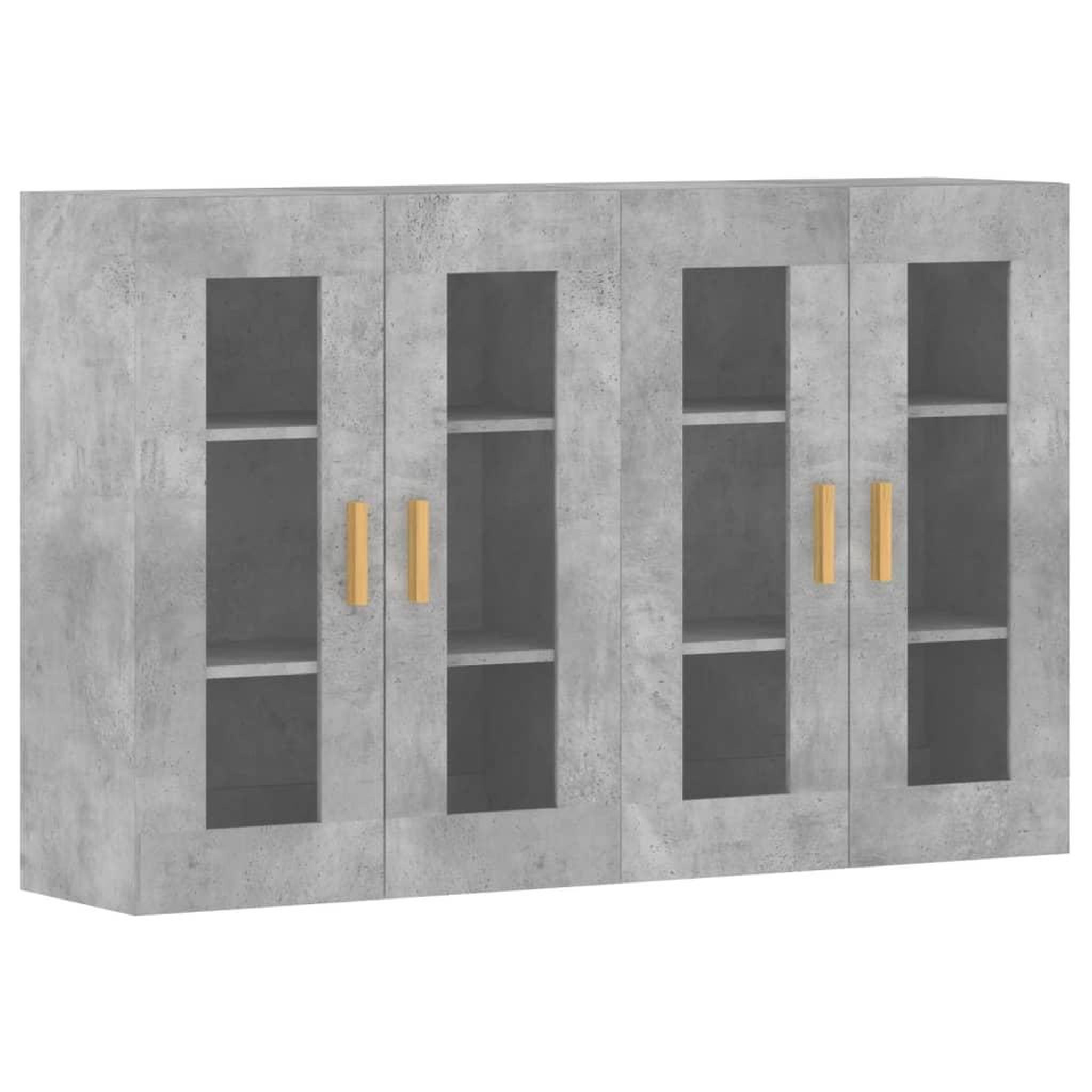 Voir la diapositive 2 : VIDAXL Armoires murales 2 pcs gris beton bois d'ingenierie