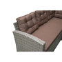 Voir la diapositive 3 : CONCEPT USINE Salon de jardin d'angle 8 places en résine gris & marron MOOREA