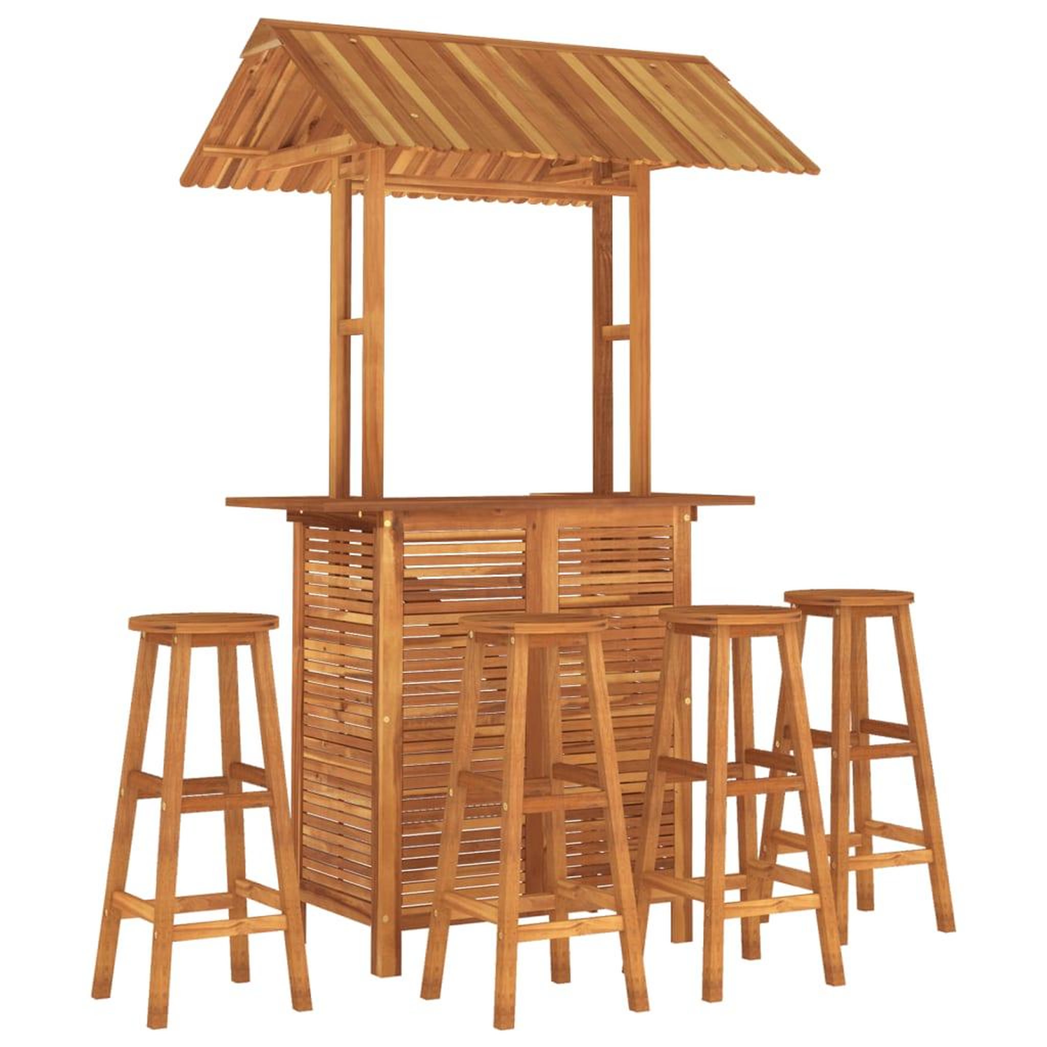 Voir la diapositive 3 : VIDAXL Ensemble de bar de jardin 5 pcs Bois d'acacia solide