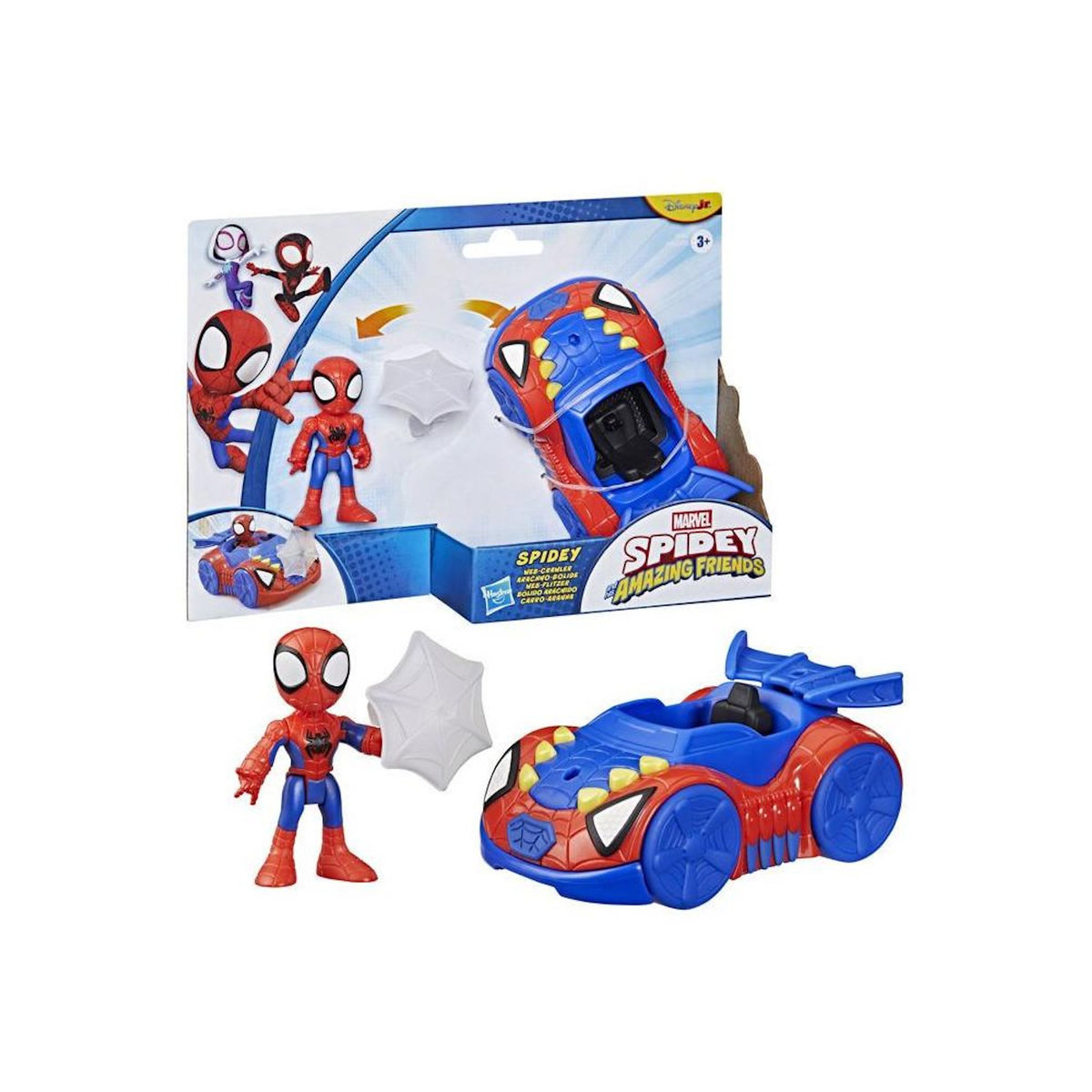 HASBRO Véhicule Arachno-Bolide de Spidey avec Figurine de 7,5 cm et Accessoire, Jouets pour Enfants, des 3 Ans, Spidey et Ses Amis Ext
