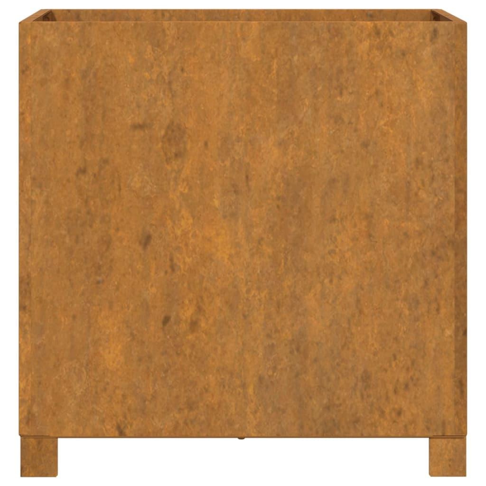 Voir la diapositive 5 : VIDAXL Jardiniere avec pieds Rouille 49x47x50 cm Acier corten