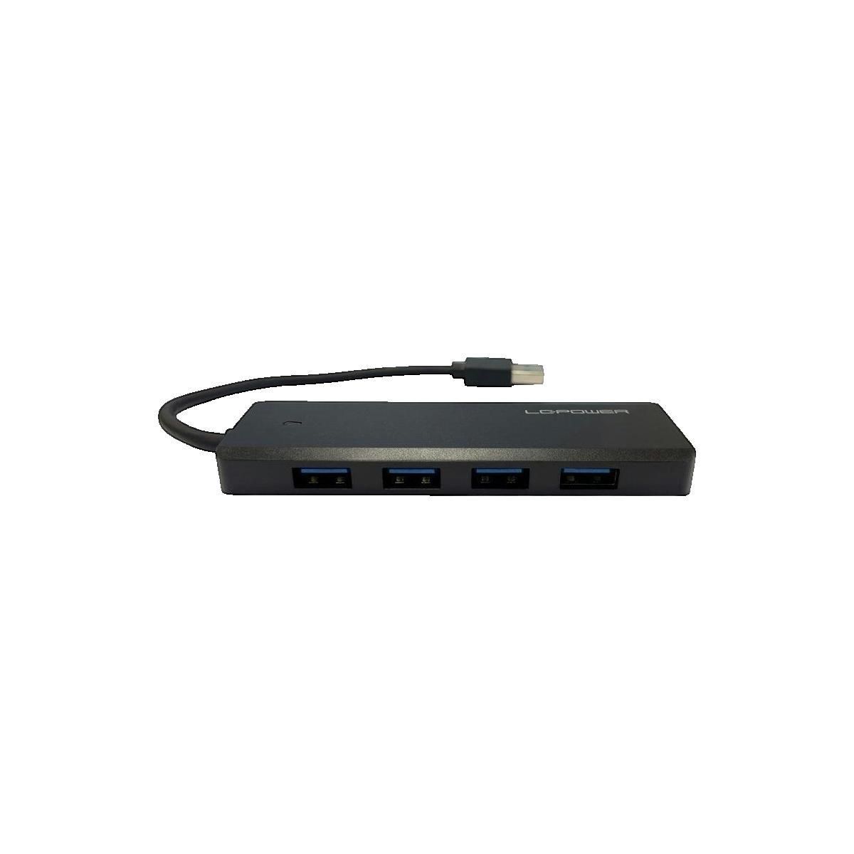 LC Power Hub USB LC-Power LC-HUB-U3-4-V2 4 ports USB-A noir