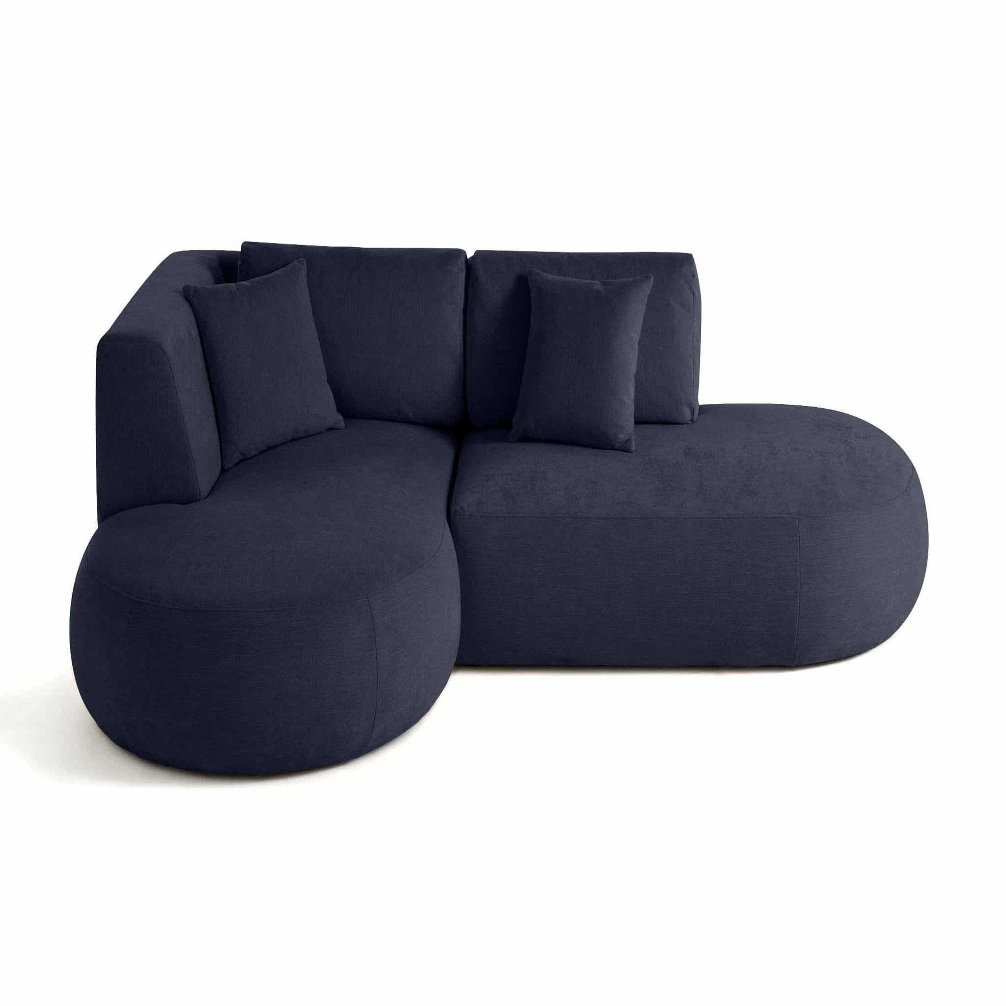 Voir la diapositive 1 : LISA DESIGN Santorini - canapé modulable d'angle gauche - 4 places - en tissu texturé