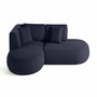 Voir la diapositive 1 : LISA DESIGN Santorini - canapé modulable d'angle gauche - 4 places - en tissu texturé