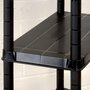 VIDAXL Etagere de rangement a 4 niveaux Noir 244x30,5x130 cm Plastique