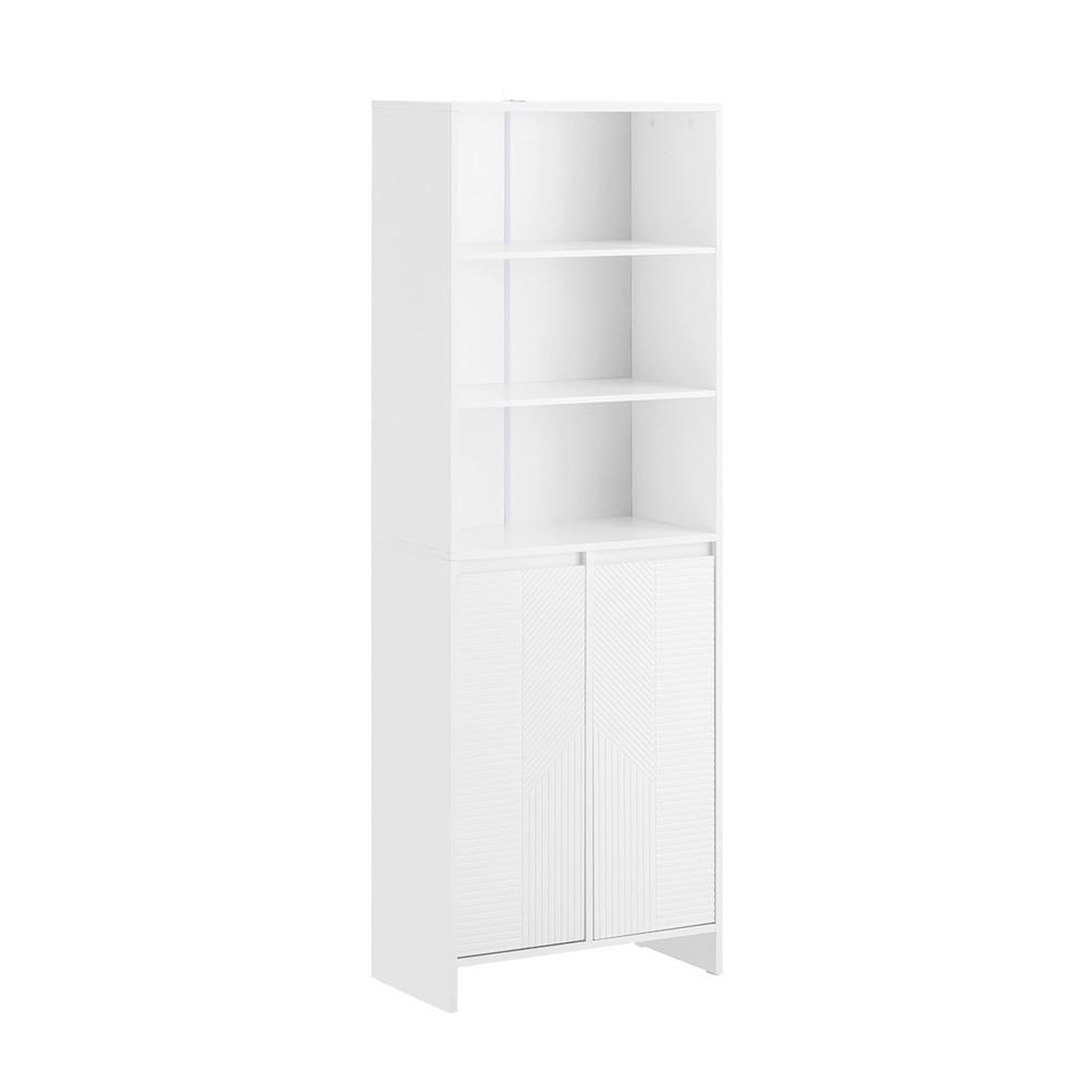 SOBUY SoBuy - Colonne De Salle De Bain à deux portes - Blanc - 60x30x170cm - Moderne - BZR155-W