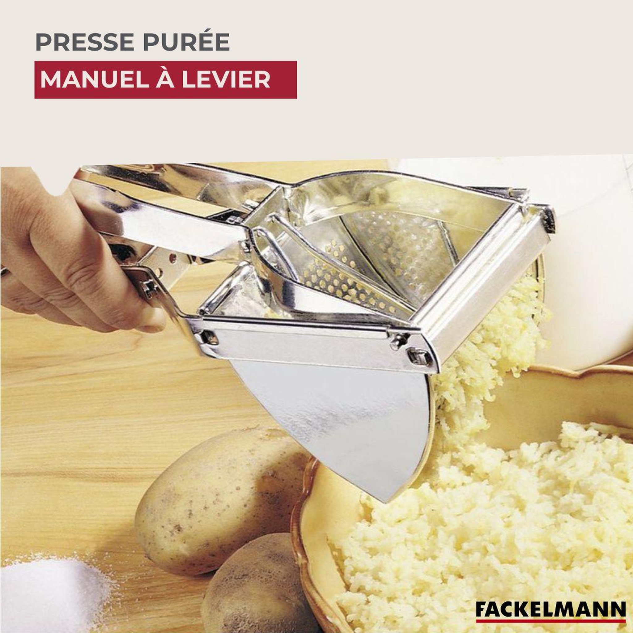 Voir la diapositive 2 : Fackelmann Presse-purée à levier fackelmann