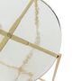 Voir la diapositive 2 : Paris Prix Lot de 2 Tables Gigognes  Obi  58cm Transparent & Or