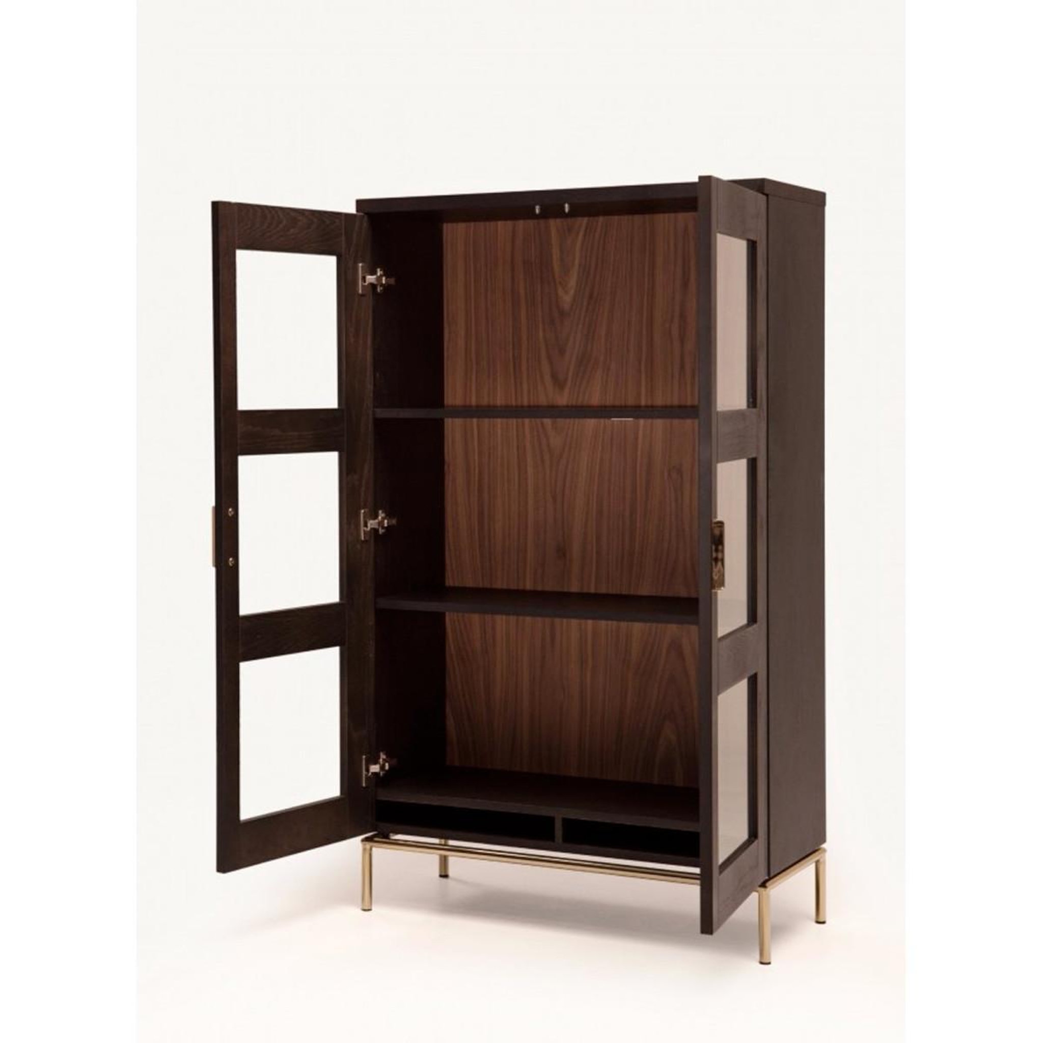 Voir la diapositive 2 : Paris Prix Vitrine design 2 portes  pimlico  148cm charbon
