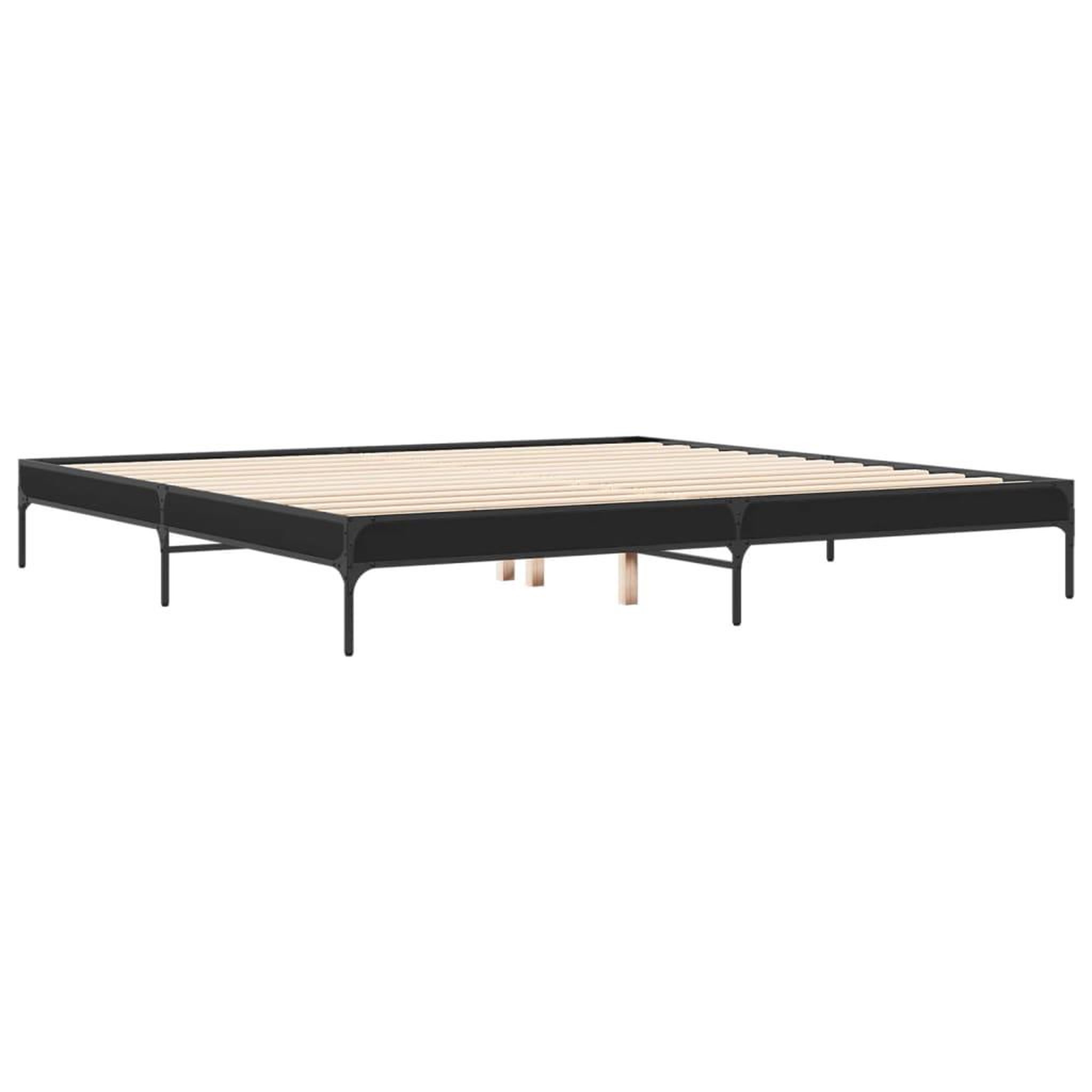 Voir la diapositive 3 : VIDAXL Cadre de lit sans matelas noir 200x200 cm