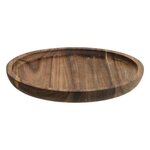 SECRET DE GOURMET Lot de 6 Assiettes de Présentation  Acacia  20cm Marron