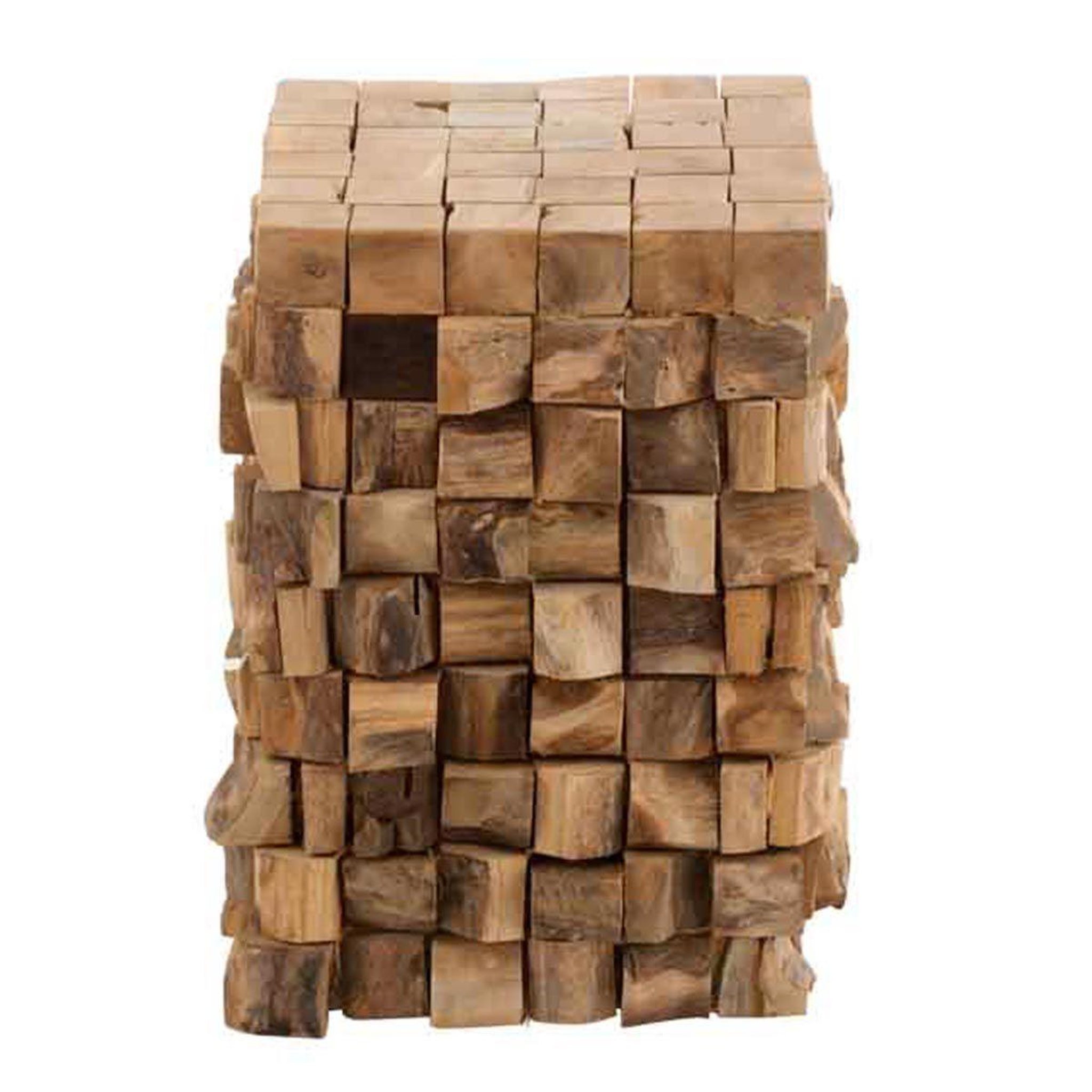 Voir la diapositive 2 : J-LINE Table d'appoint en teck  mivida  45cm naturel