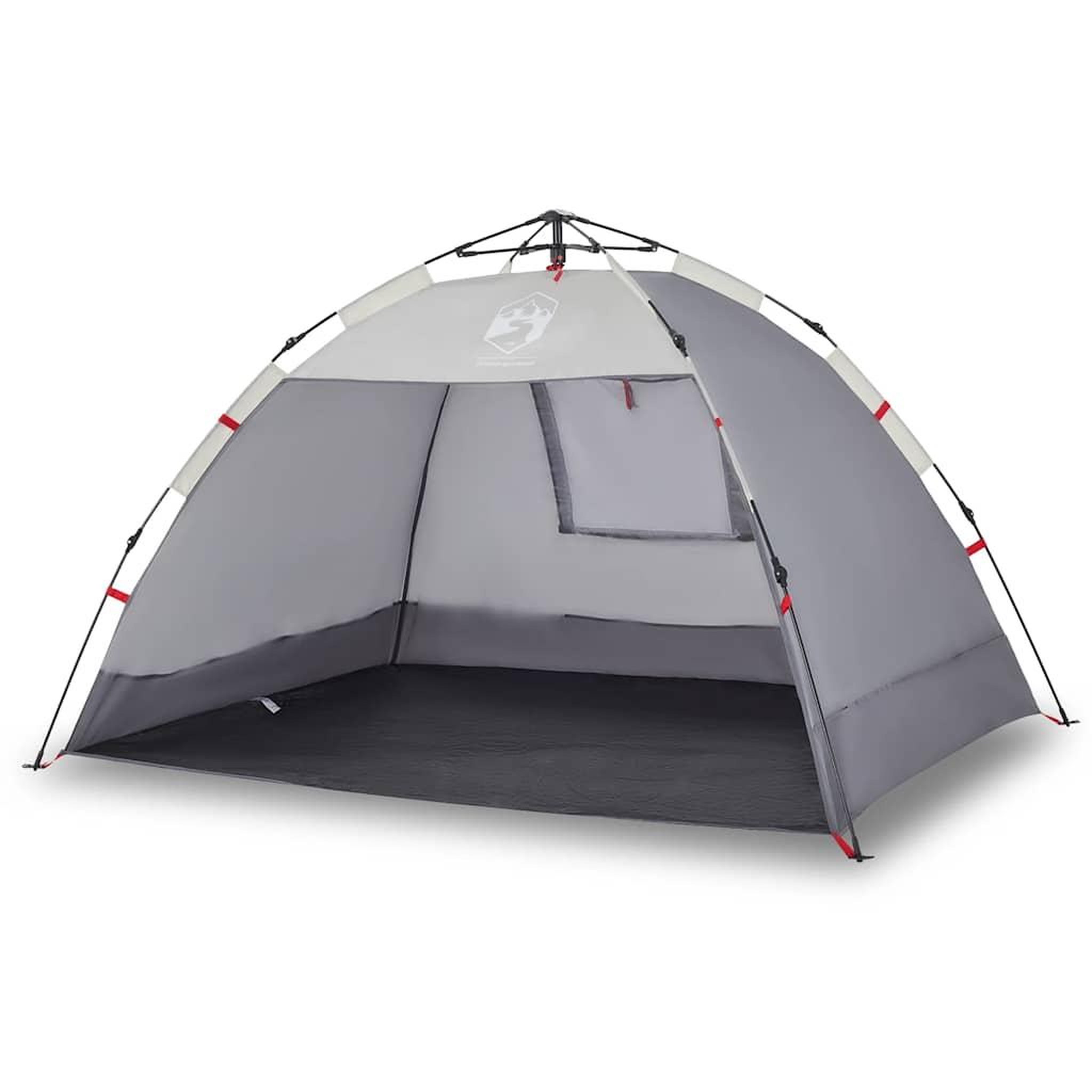 Voir la diapositive 2 : VIDAXL Tente de plage 2 personnes gris liberation rapide impermeable