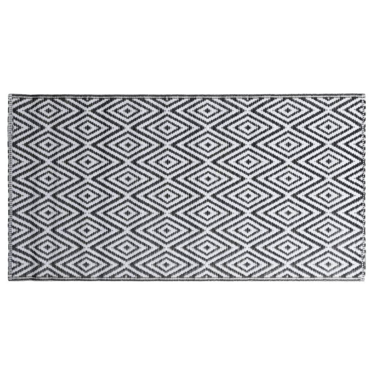 VIDAXL Tapis d'exterieur ARAKIL Blanc et noir 120x180 cm PP