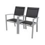 Voir la diapositive 1 : Habitat et Jardin Fauteuil jardin Alu/Textilène  Tropic  - Phoenix - Noir - Lot de 2
