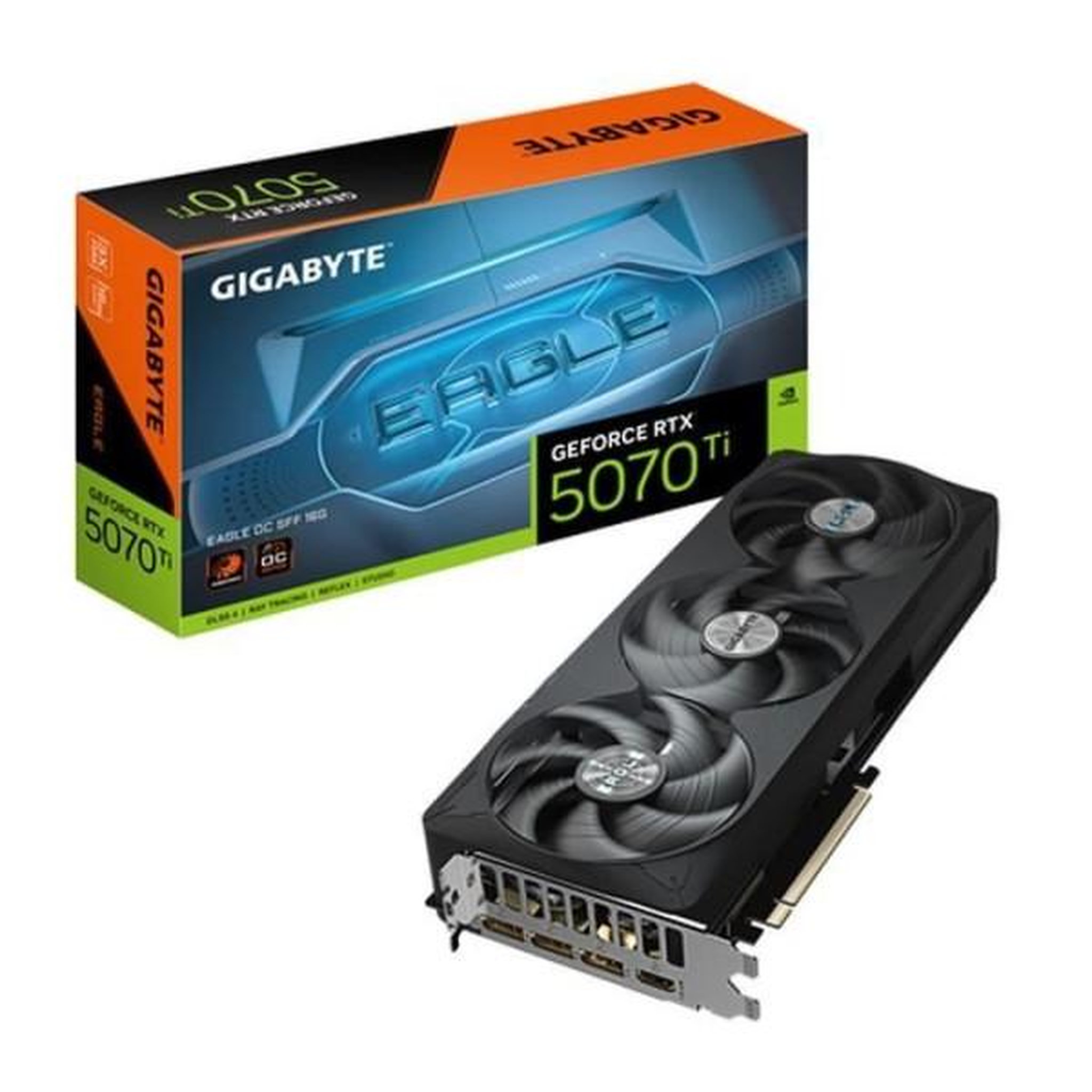 Voir la diapositive 4 : Gigabyte Carte graphique - GIGABYTE - GeForce RTX 5070 Ti EAGLE OC SFF 16G - GDDR7 - 7680x4320 - PCI-E 5.0