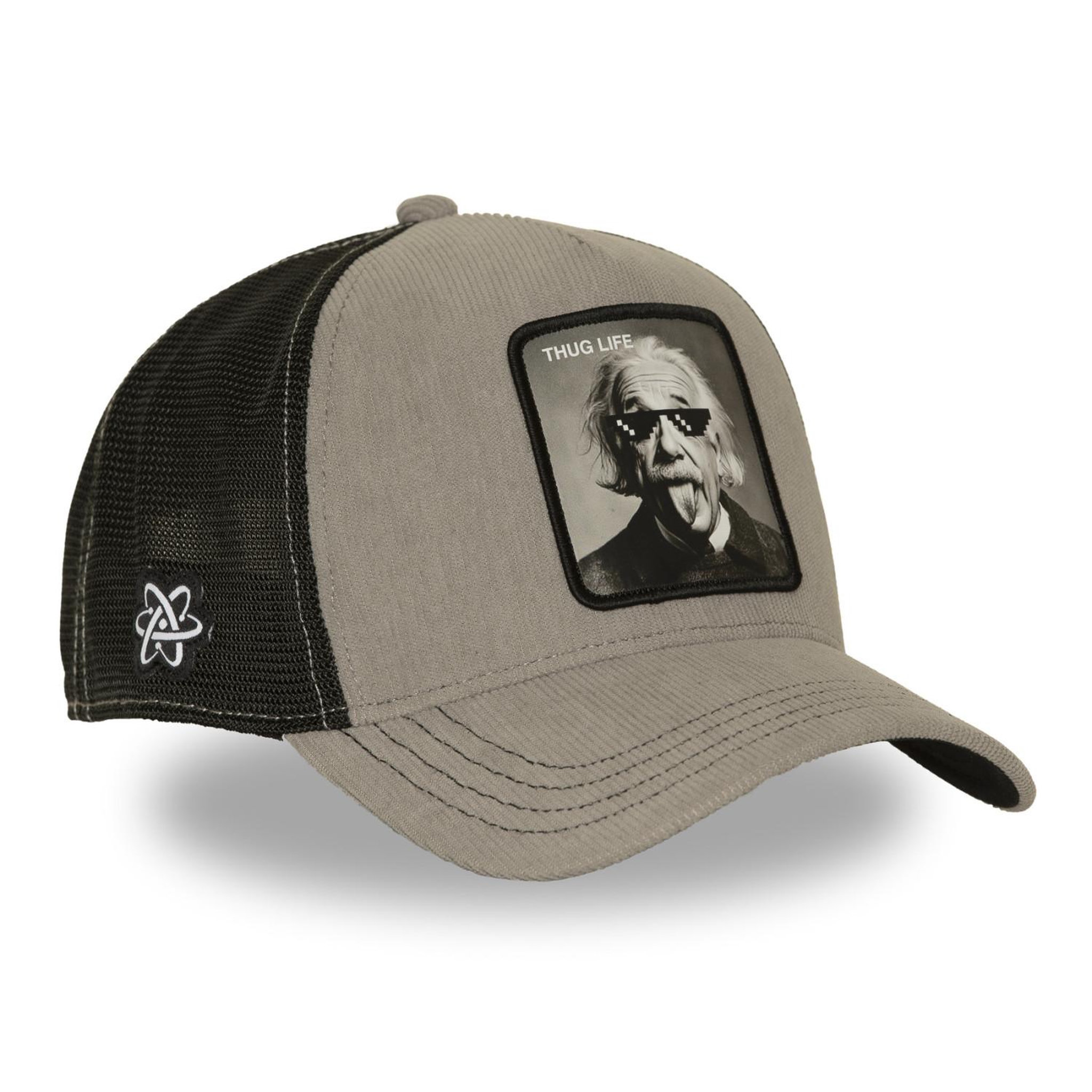 Voir la diapositive 4 : CAPSLAB Casquette trucker avec filet effet velours et patchthug life