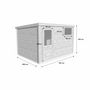 Voir la diapositive 4 : SWEEEK Abri de jardin contemporain 3.3 x 2.5m traité autoclave classe 3. Chamrousse en bois de 10.15m². structure en bois sylvestre 27mm. sapin du nord