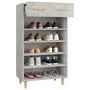 Voir la diapositive 5 : VIDAXL Armoire a chaussures Gris beton 60x35x105 cm Bois d'ingenierie