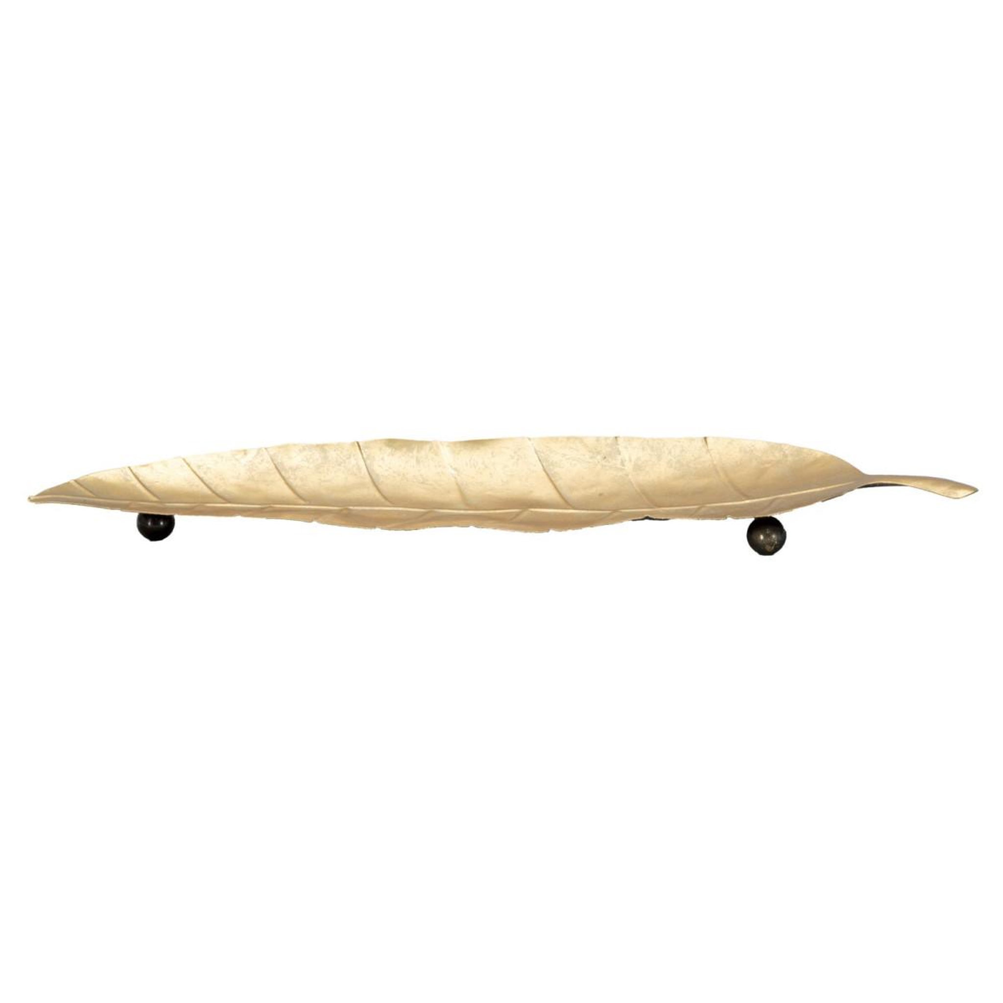 Voir la diapositive 3 : Paris Prix Vide-poche sur pied en métal  foglia  38cm or