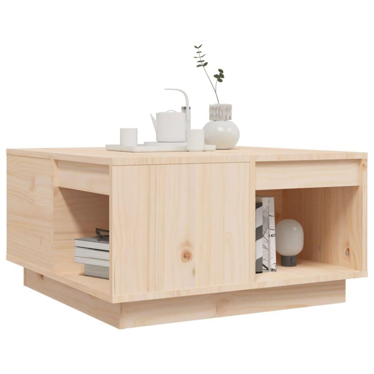 VIDAXL Table basse 60x61x32,5 cm Bois massif de pin