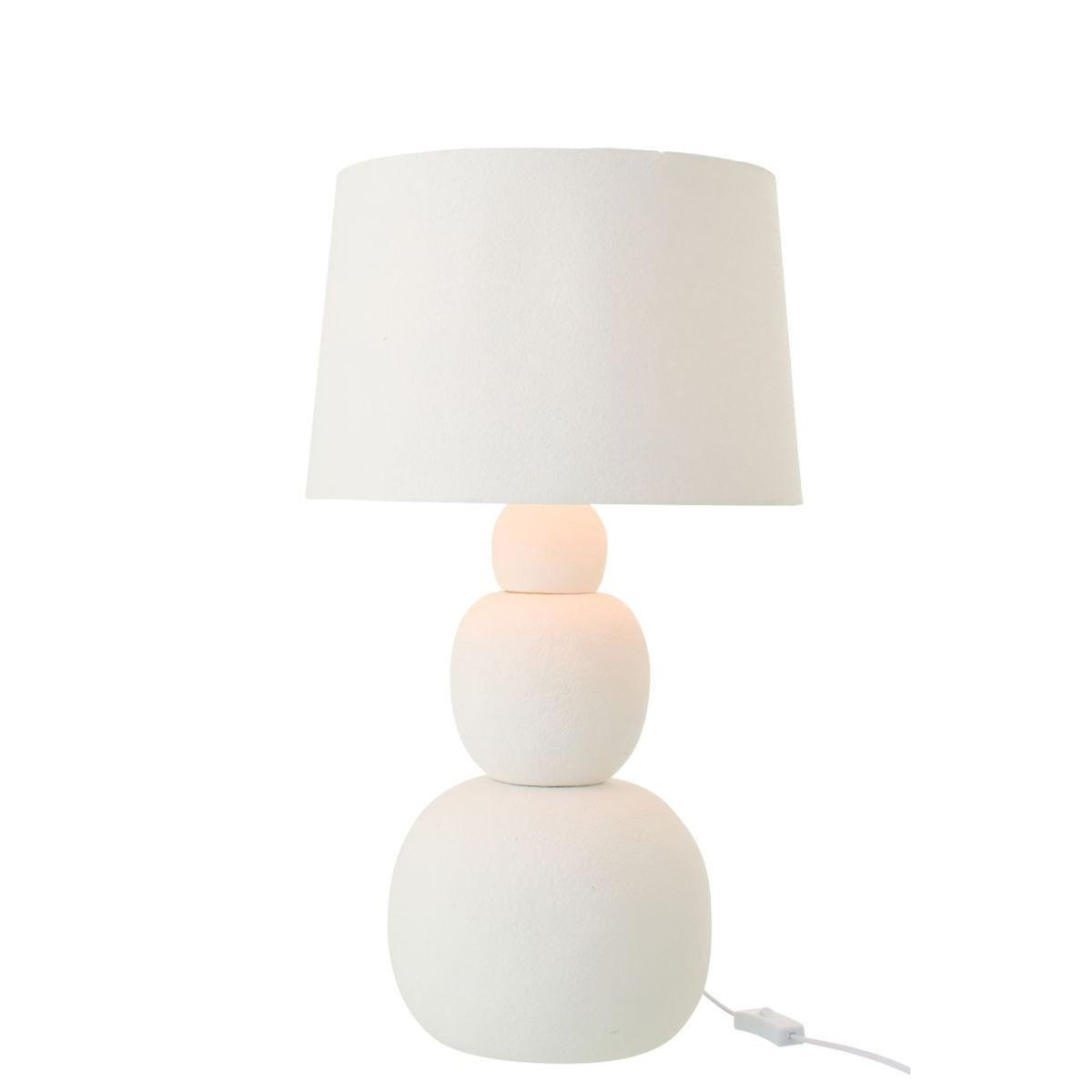 Paris Prix Lampe à Poser en Céramique  Renee  67cm Blanc