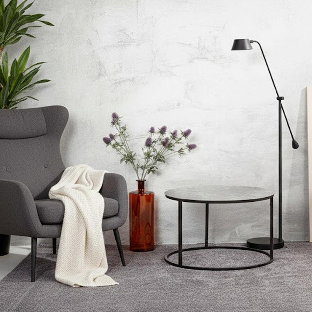 Paris Prix Table Basse Design  Galia  59cm Argent & Noir
