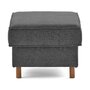 Voir la diapositive 6 : LISA DESIGN Jake - pouf en tissu velours relief - pieds en bois foncé