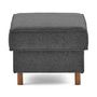 Voir la diapositive 6 : LISA DESIGN Jake - pouf en tissu velours relief - pieds en bois foncé