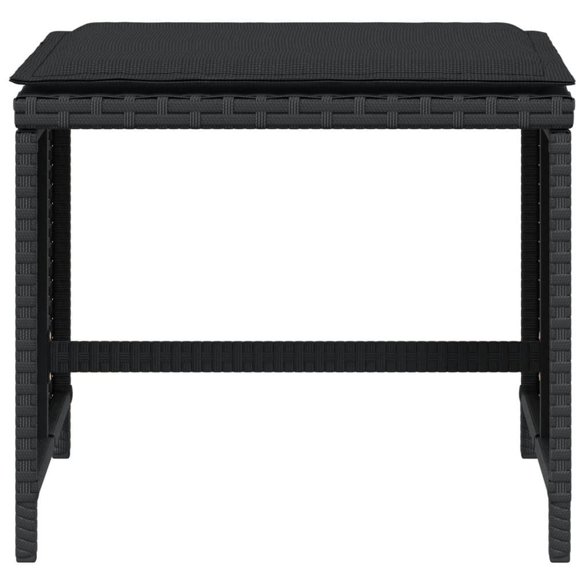 Voir la diapositive 5 : VIDAXL Tabourets de jardin avec coussins 4 pcs noir 40x40x35 cm rotin