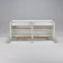 Voir la diapositive 7 : Bahut scandinave SNOW blanc, 4 portes 2 tiroirs L160cm