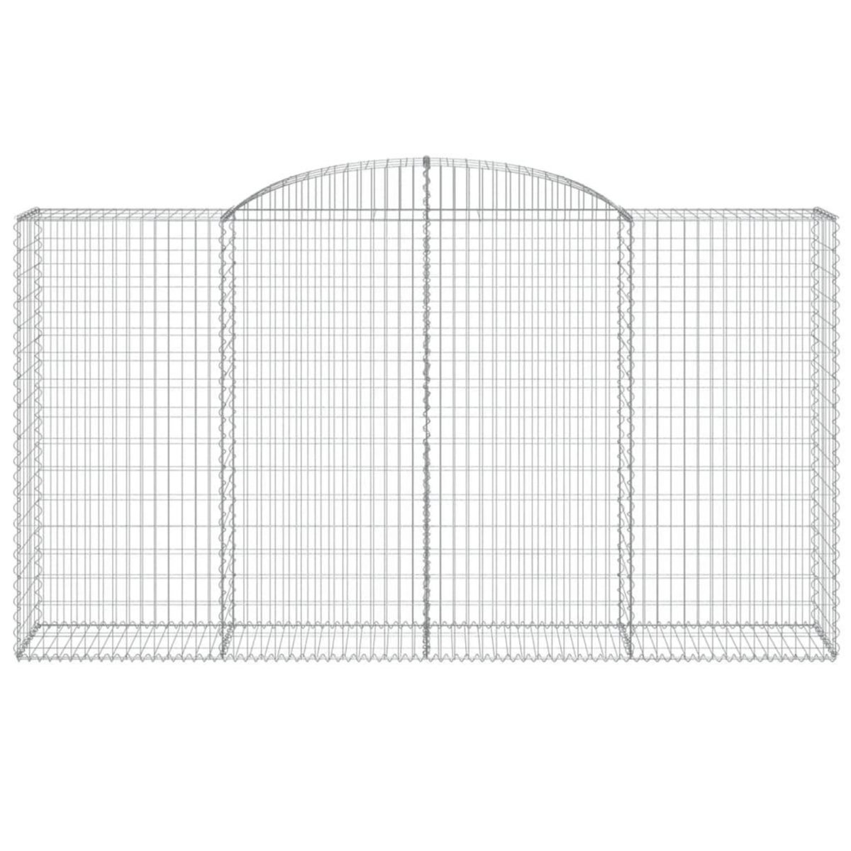 VIDAXL Panier de gabions arque 300x50x160/180 cm Fer galvanise