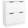 Voir la diapositive 3 : VIDAXL Buffets 2 pcs blanc 60x30x70 cm Bois d ingénierie