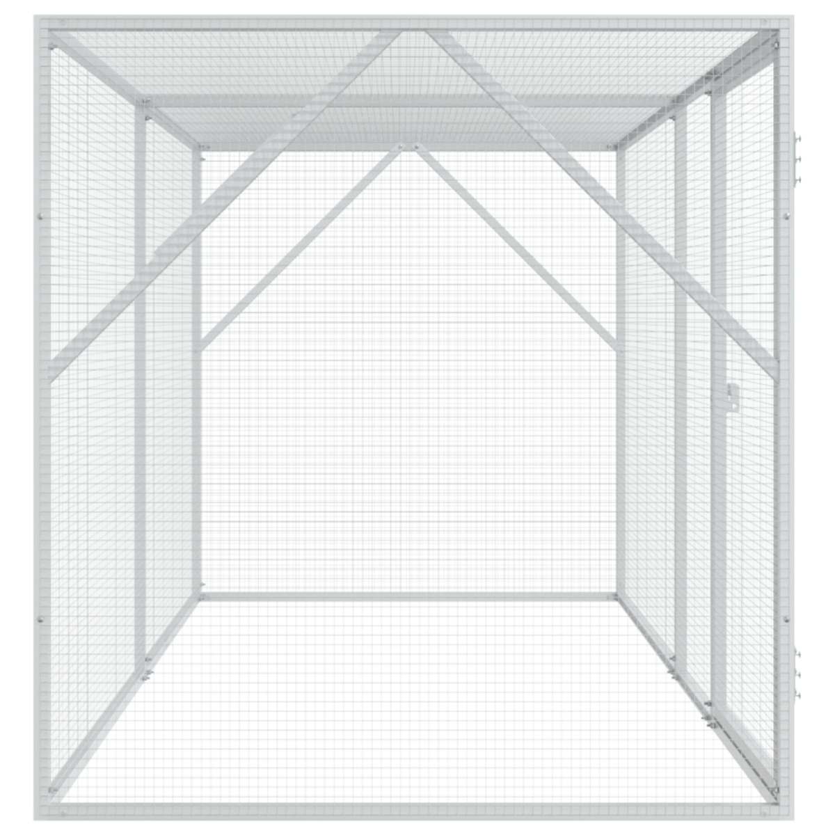 VIDAXL Aviary pour oiseaux Anthracite 102x208x108 cm Acier