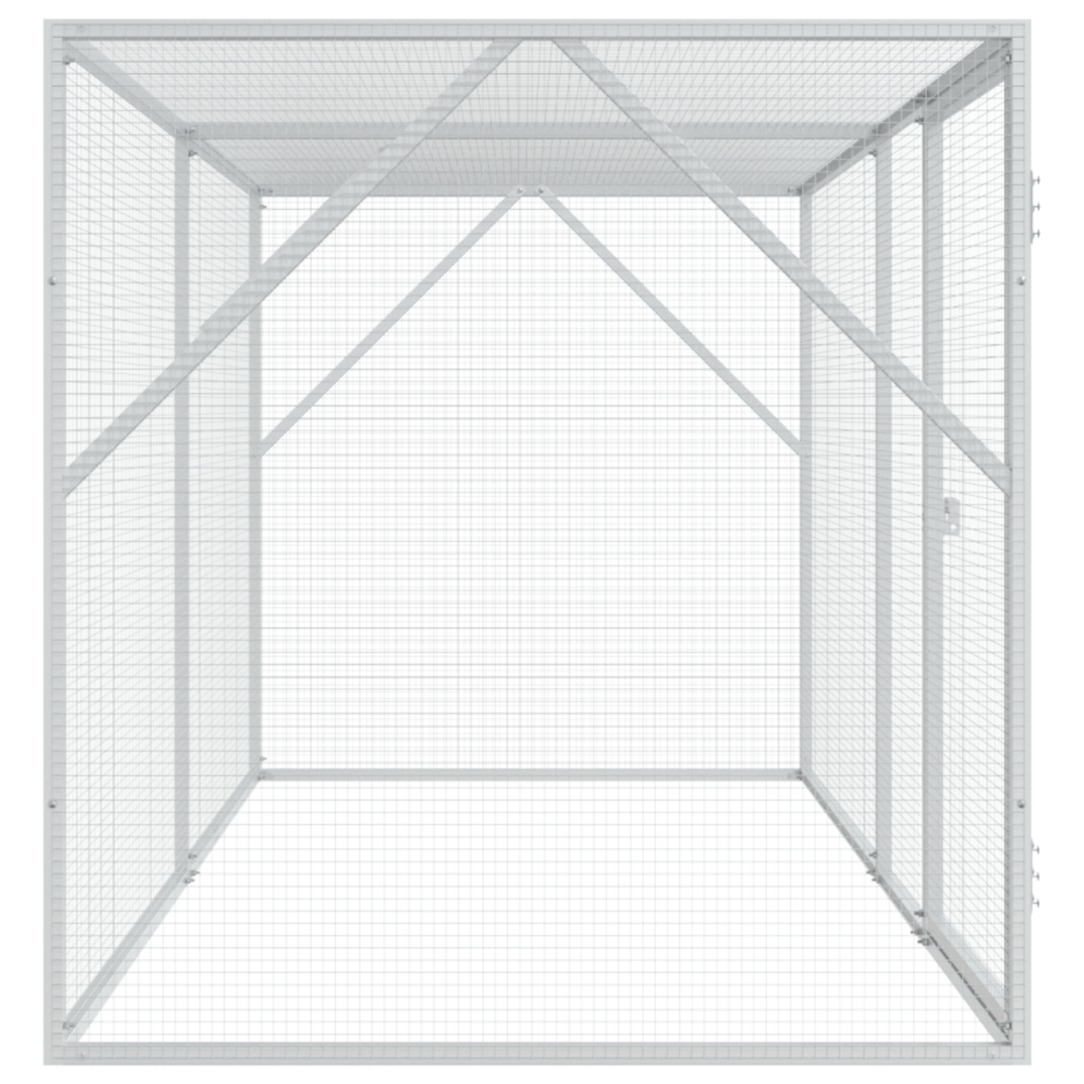 VIDAXL Aviary pour oiseaux Anthracite 102x208x108 cm Acier
