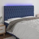 VIDAXL Tete de lit a LED Bleu 200x7x118/128 cm Tissu