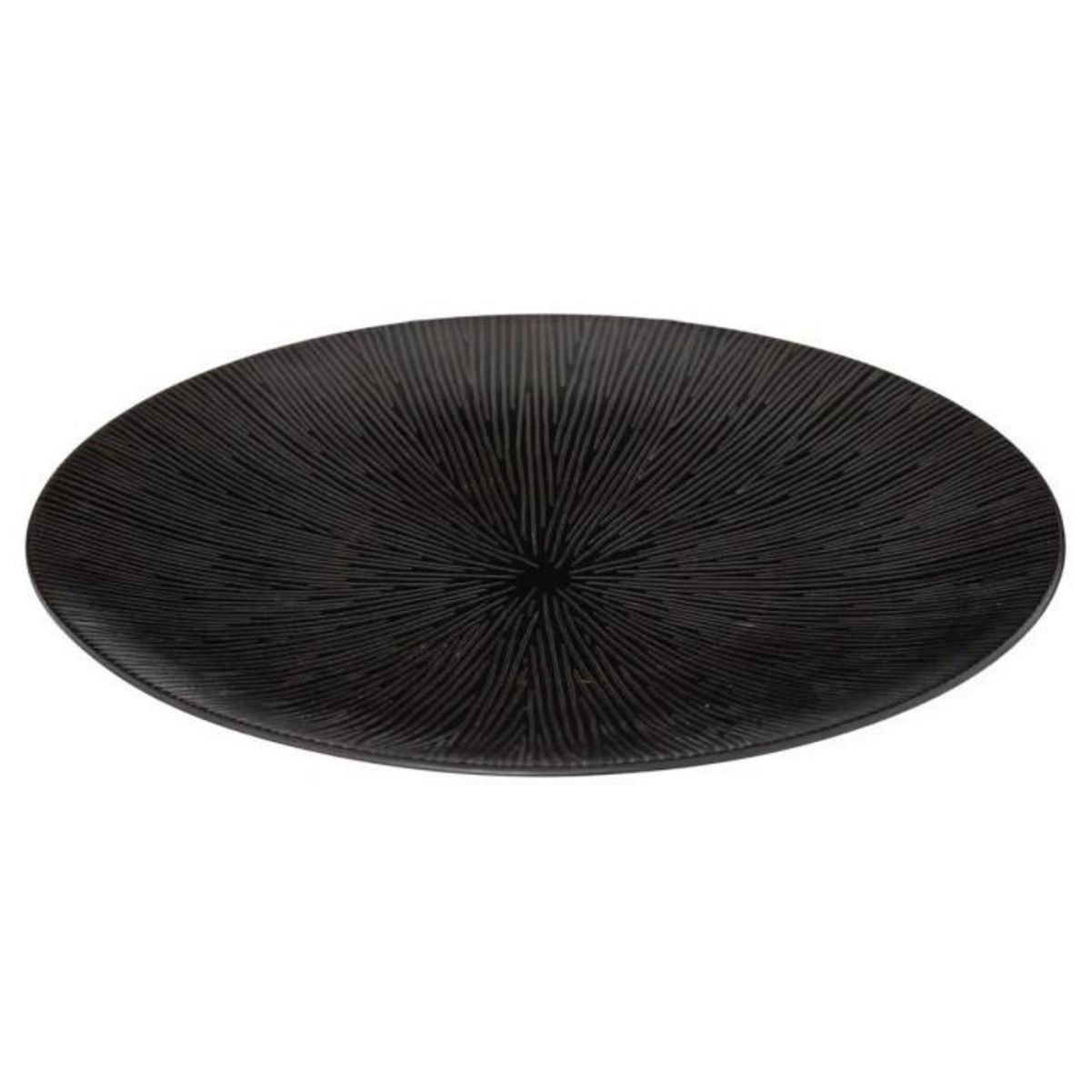SECRET DE GOURMET Lot de 6 Assiettes Plates  Atelier  27cm Noir