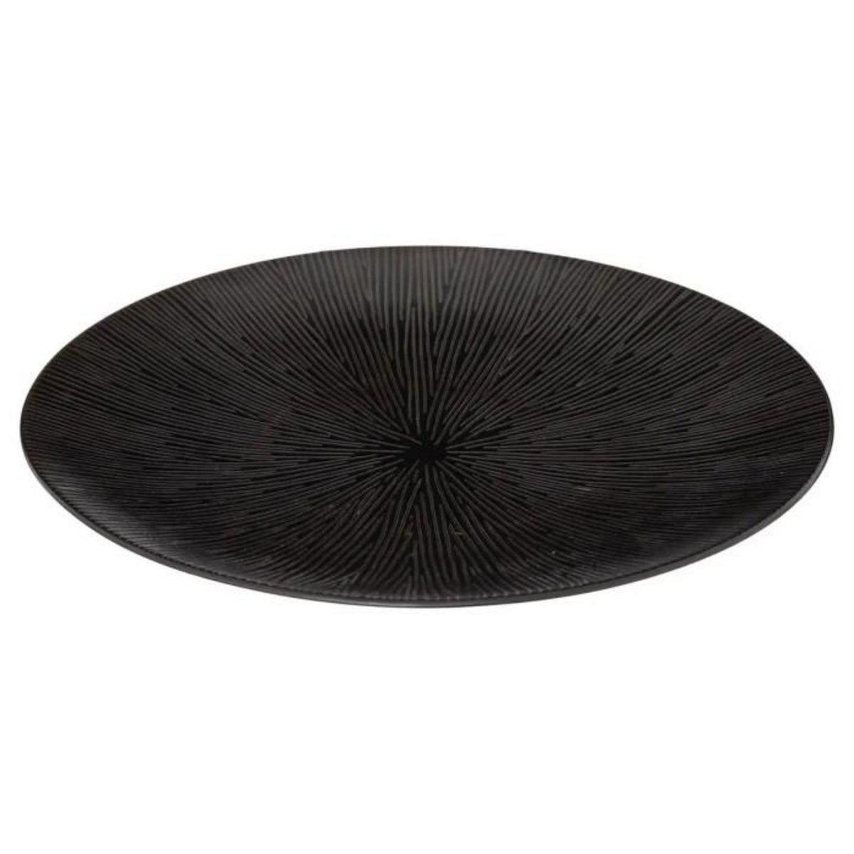 SECRET DE GOURMET Lot de 6 Assiettes Plates  Atelier  27cm Noir