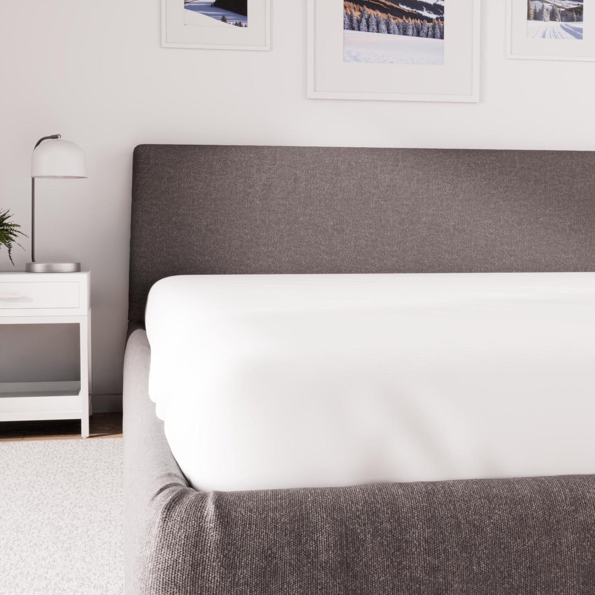 Voir la diapositive 3 : SOLEIL D'OCRE Drap housse en polycoton percale, par soleil d'ocre