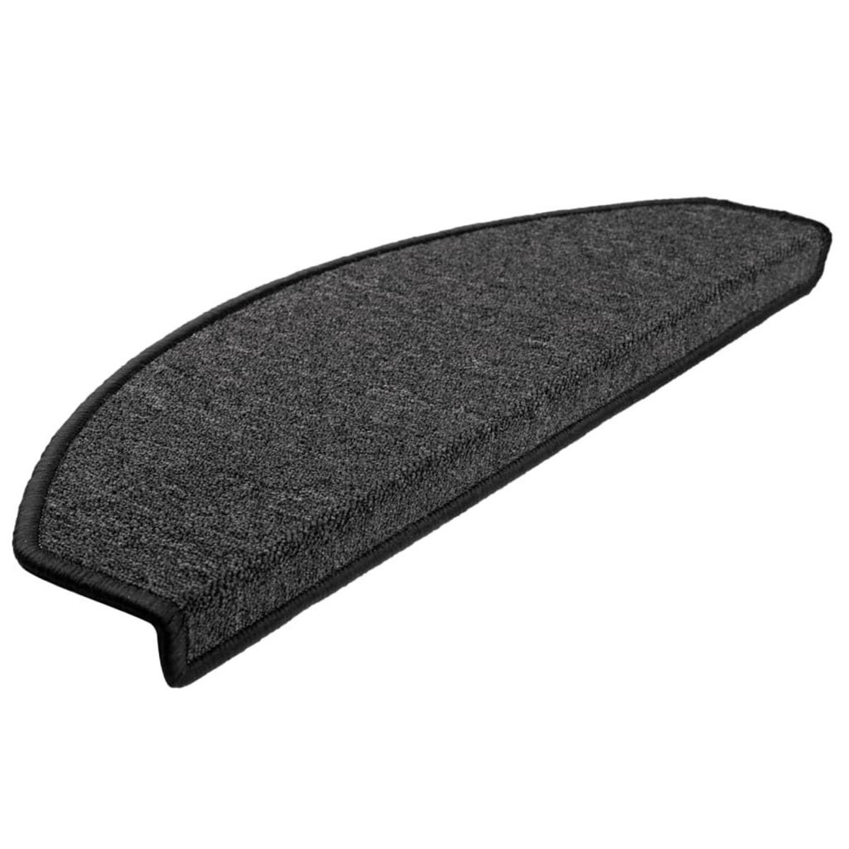VIDAXL Tapis d'escalier 15 pcs Anthracite 65x24x4 cm