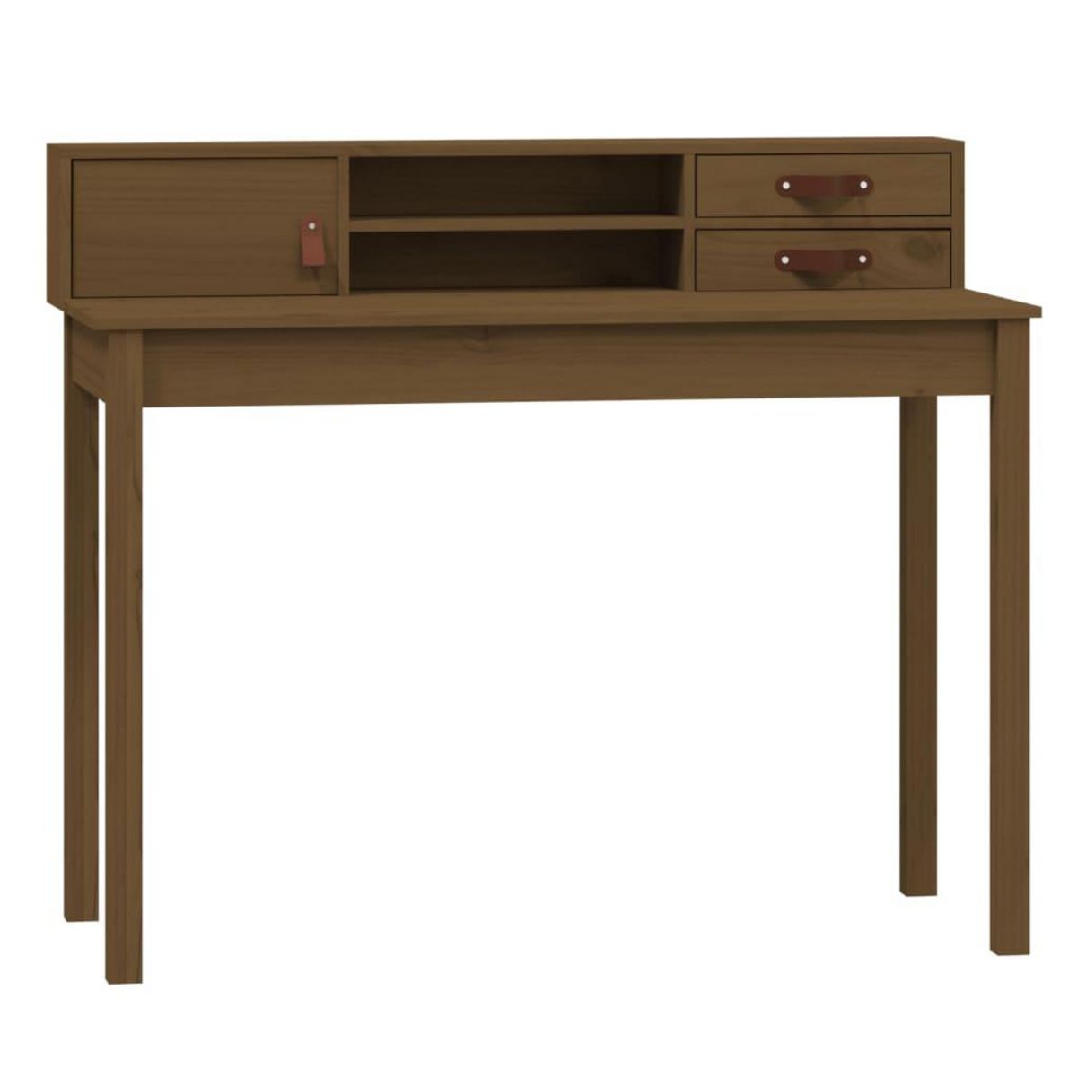 VIDAXL Bureau Marron miel 110x50x93 cm Bois massif de pin